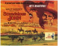 1k152 SCANDALOUS JOHN TC 1971 Walt Disney, artwork of Brian Keith & composer Rod McKuen pictured!