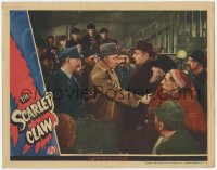 1k790 SCARLET CLAW LC 1944 crowd watches Nigel Bruce & police officer arresting man!
