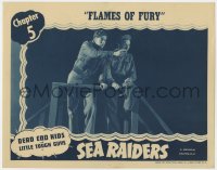 1k797 SEA RAIDERS chapter 5 LC 1941 Dead End Kids Huntz Hall & Billy Halop, Flames of Fury!