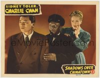 1k808 SHADOWS OVER CHINATOWN LC 1946 great c/u of Mantan Moreland, Victor Sen Yung & Tanis Chandler!