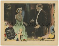 1k826 SINGLE WIVES LC 1924 Corinne Griffith is shocked after Milton Sills slaps her, very rare!