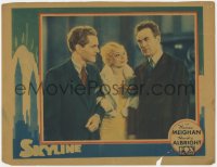 1k830 SKYLINE LC 1931 c/u of sexy Myrna Loy between Thomas Meighan & Hardie Albright, ultra rare!