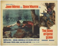 1k840 SONS OF KATIE ELDER LC #1 1965 c/u of Dean Martin & Earl Holliman taking cover in the river!