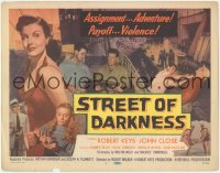 1k168 STREET OF DARKNESS TC 1958 the assignment was adventure, the payoff was violence!