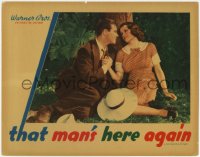 1k879 THAT MAN'S HERE AGAIN LC 1937 romantic c/u of Mary Maguire & Tom Brown under tree!
