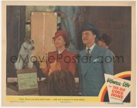 1k883 THIN MAN GOES HOME LC #5 1944 c/u of William Powell, Myrna Loy & Asta the dog back at home!