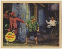 1k884 THINK FAST MR. MOTO LC 1937 J. Carrol Naish attacks Asian detective Peter Lorre in rickshaw!