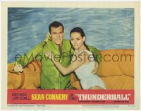 1k889 THUNDERBALL LC #4 1965 Sean Connery as James Bond & sexy Claudine Auger in life raft!