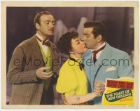 1k897 TOAST OF NEW ORLEANS LC #8 1950 David Niven watches Mario Lanza & Kathryn Grayson kissing!