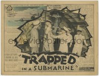 1k180 TRAPPED IN A SUBMARINE 1932 English submarine crew members in newspaper, ultra rare!