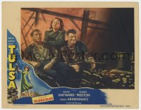 1k910 TULSA LC #5 1949 Susan Hayward, Robert Preston & Pedro Armendariz on Oklahoma oil rig!