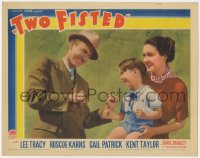 1k912 TWO FISTED LC 1935 Lee Tracy play boxes with 5 year old Bobs Watson held by Gail Patrick!