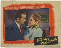 1k915 TWO MRS. CARROLLS LC #3 1947 wonderful close up of Humphrey Bogart grabbing Alexis Smith!