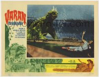 1k927 VARAN THE UNBELIEVABLE LC #8 1962 special FX image of the wacky dinosaur monster attacking!