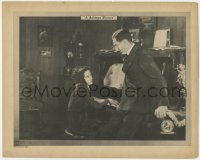 1k958 WHAT HAPPENED TO ROSA LC 1920 Tully Marshall looks down at Mabel Normand playing piano!