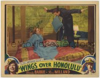1k980 WINGS OVER HONOLULU LC 1937 Ray Milland w/pillow in mouth pretends to fly over Wendy Barrie!