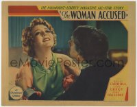 1k983 WOMAN ACCUSED LC 1933 close up of sad Nancy Carroll grabbed by Norma Mitchell, very rare!