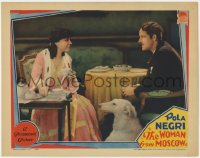 1k984 WOMAN FROM MOSCOW LC 1928 close up of Princess Pola Negri with Norman Kerry & cool dog, rare!
