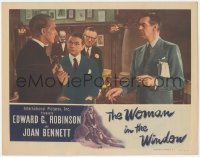 1k985 WOMAN IN THE WINDOW LC 1944 Fritz Lang, Edward G. Robinson & Raymond Massey by man w/ phone!