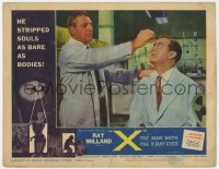 1k990 X: THE MAN WITH THE X-RAY EYES LC #4 1963 Ray Milland gets eye drops, cool sci-fi border art!