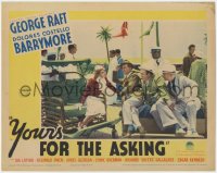 1k997 YOURS FOR THE ASKING LC 1936 pretty Ida Lupino on rolling bench outdoors with three men!