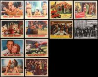 1m261 LOT OF 12 LOBBY CARDS 1940s-1970s great scenes from a variety of different movies!