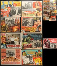 1m060 LOT OF 17 MEXICAN LOBBY CARDS 1950s-1960s great scenes from a variety of different movies!