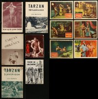 1m130 LOT OF 12 TARZAN DANISH PROGRAMS AND JUNGLE JIM AND BOMBA LOBBY CARDS 1940s-1950s cool!
