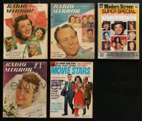 1m081 LOT OF 5 MAGAZINES 1940s-1980s Radio Mirror, Movie Stars, Modern Screen Super Special!