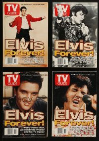 1m288 LOT OF 4 ELVIS PRESLEY TV GUIDE MAGAZINES 1997 complete set of collectors' covers!