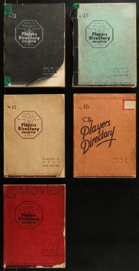 1m107 LOT OF 5 1939 PLAYERS DIRECTORY SOFTCOVER BOOKS 1938 actors, actresses & their agencies!