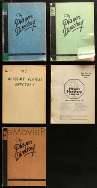 1m106 LOT OF 5 1941 PLAYERS DIRECTORY SOFTCOVER BOOKS 1941 actors, actresses & their agencies!