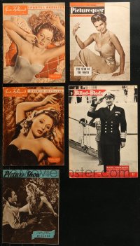1m082 LOT OF 5 NON-U.S. MAGAZINES 1940s a variety of movie images & articles + more!