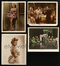 1m383 LOT OF 4 COLOR BETTY GRABLE 8X10 STILLS 1940s-1950s great portraits & movie scenes!