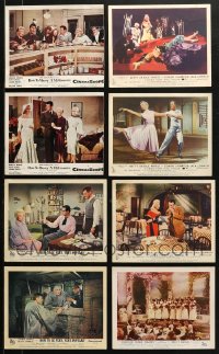 1m373 LOT OF 16 COLOR ENGLISH FRONT OF HOUSE LOBBY CARDS 1950s scenes from a variety of movies!