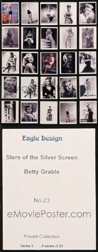 1m278 LOT OF 25 BETTY GRABLE STARS OF THE SILVER SCREEN CARDS 1990s wonderful portraits!