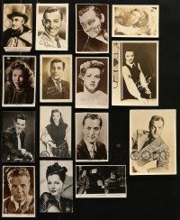 1m274 LOT OF 15 FAN PHOTOS 1930s-1940s great portraits of leading actors & actresses!