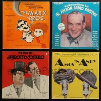 1m074 LOT OF 4 33 1/3 RPM BOXED COMEDY RADIO SHOW RECORD SETS 1970s Marx Bros, Bud & Lou!