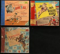 1m075 LOT OF 3 45 RPM ROY ROGERS RECORDS 1940s-1950s Pecos Bill, Lore of the West & more!