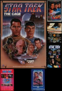 1m389 LOT OF 6 UNFOLDED STAR TREK VIDEO POSTERS 1980s cool montage images of the cast!