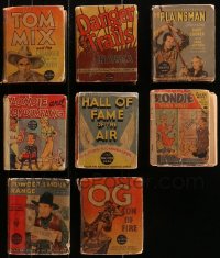 1m302 LOT OF 8 BIG LITTLE BOOKS 1930s Tom Mix, The Plainsman, Blondie & more!