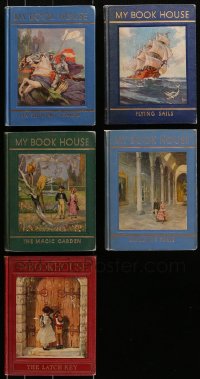 1m312 LOT OF 5 MY BOOK HOUSE HARDCOVER BOOKS 1940s-1950s The Magic Garden, In Shining Armor & more!