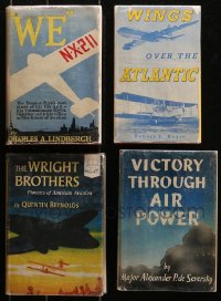1m321 LOT OF 4 AVIATION HISTORY HARDCOVER BOOKS 1920s-1950s Wright Bros, Victory Through Air Power