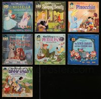 1m304 LOT OF 7 WALT DISNEY SOFTCOVER READ-ALONG BOOKS WITH 33 1/3 RPM RECORDS 1960s-1970s cool!