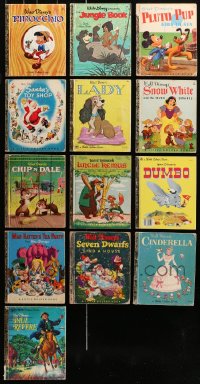 1m293 LOT OF 13 WALT DISNEY HARDCOVER LITTLE GOLDEN BOOKS 1940s-1980s Pinocchio, Jungle Book & more!