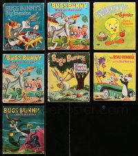 1m306 LOT OF 7 LOONEY TUNES HARDCOVER TELL-A-TALE BOOKS 1950s-1960s Bugs Bunny, Tweety & more!