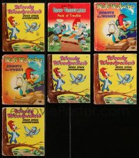 1m303 LOT OF 7 WOODY WOODPECKER HARDCOVER TELL-A-TALE BOOKS 1950s-1970s the famous cartoon bird!
