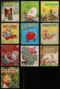 1m296 LOT OF 10 HARDCOVER TELL-A-TALE BOOKS 1940s-1970s Lassie, Humpty Dumpty, Bozo & more!