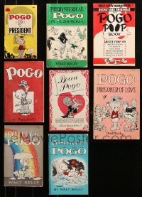 1m300 LOT OF 8 POGO SOFTCOVER BOOKS 1950s-1960s from the cartoon strip created by Walt Kelly!