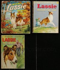 1m323 LOT OF 3 HARDCOVER LASSIE BOOKS 1950s-1960s adventures of the famous Collie dog hero!